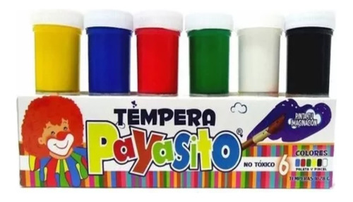  Tempera Payasito 6 Colores Pack De 2 - Somos Tienda 