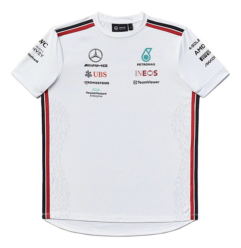 Camiseta Polo Formula F1 Mercedes Benz Blanca