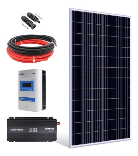 Kit Energia Solar Off Grid 330w Controlador 40a Inverv. 220v