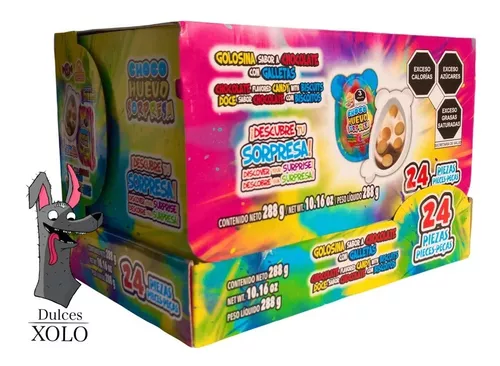 Choco Huevo Sorpresa Tipo Kinder Joy Las Delicias 24 Piezas