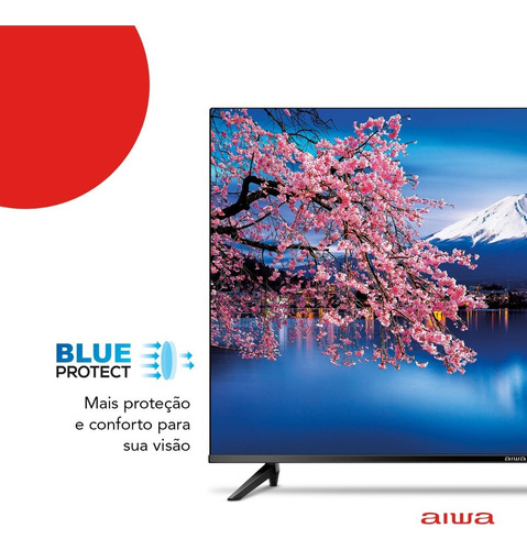 Smart TV AIWA 43” Android Full HD Borda Ultrafina HDR10 Dolby Áudio AWS-TV-43-BL-02-A - Excelente (Recondicionado)