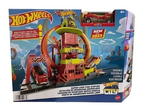 Pista Hot Wheels Posto De Bombeiros Super Loop - Mattel