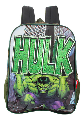 Mochila Infantil Escolar Juvenil Marvel Hulk Luxcel Is39571