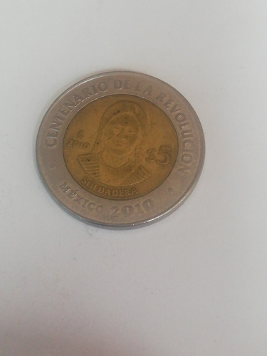 Moneda De 5 Pesos Conmemorativa De Soldadera