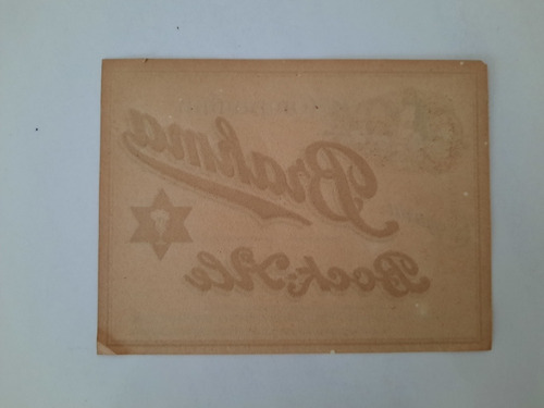 Rótulo Bock Brahma Cerveja Propaganda Antiga 1959 2438 (Usado)