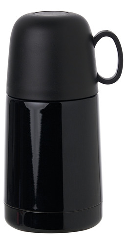 Garrafinha De Água Café Térmica Pequena Inox 250 Ml Squeeze Cor Preto