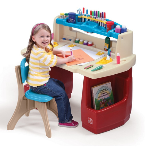 Escritorio, Mesa Para Niños Step2 - De Lujo Con Silla