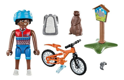 Imagen 4 de 7 de Playmobil Ciclista De Montaña Bicicleta Special Plus 70303