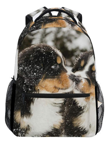 Mochila Escolar Impermeable Con Diseno De Perritos