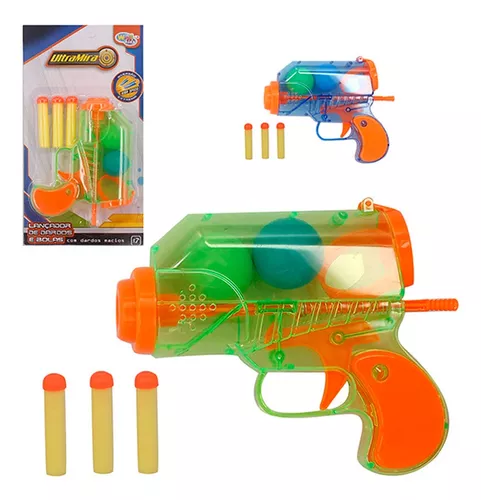 Pistola Lançador De Bolinha Kit 2 Arminha De Brinquedo