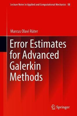 Libro Error Estimates For Advanced Galerkin Methods - Mar...