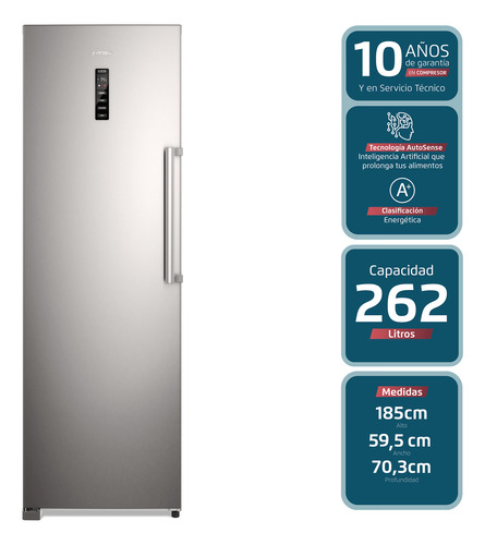 Freezer Fti4s Inox 262l No Frost Vertical Inverter