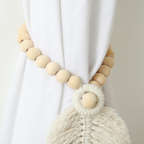 Boho Macrame Cortina Tiebacks Cuerda Corbatas Cortinas