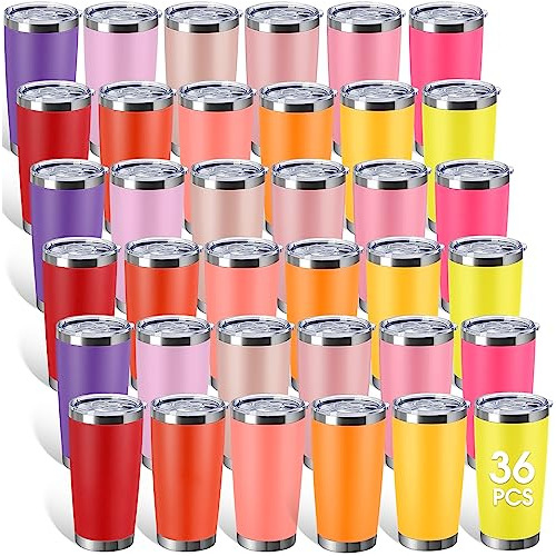 36 Packs Tumbler De Acero Inoxidable Con Lid Vacuum 61jzz