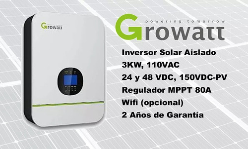 Inversor Para Paneles Soalres 3kw, 120vac