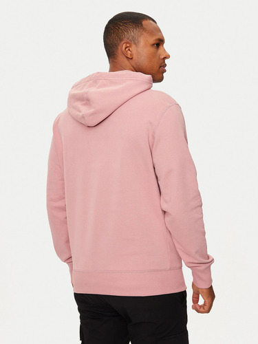 Polerón Con Gorro Badge Rosado Calvin Klein