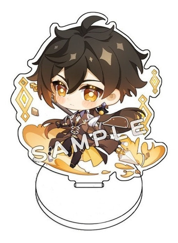 Figura Zhongli Chibi Acrílico | Genshin Impact
