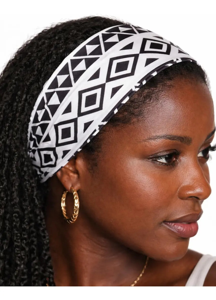 Faixa Cabelo Turbante Nó Retro Ano 60 Afro Anita Vintage Cor Branca