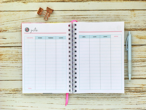 Agendas 2026 Semanales 15x21cm Tapa Dura Con Accesorios Agenda 17 Flor De Loto 2026