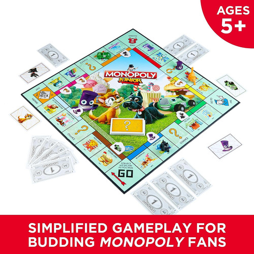Juego De Mesa Junior De Hasbro Monopoly, Edad De 5 Años Y Má