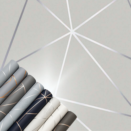 Adesivo Decorativo Papel De Parede Ripas Zara Geométrico 10m Cor Zara Cinza 02