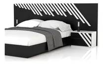 Comprar Respaldo De Sommier 2 Plazas Diseño Moderno Dormitorio Color Negro