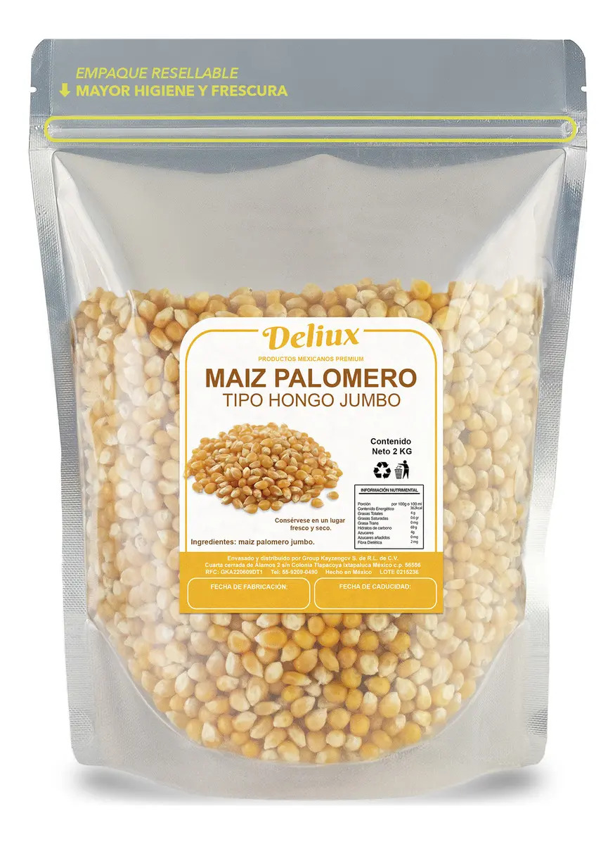 Maíz Palomero Tipo Hongo Mushroom Jumbo 2 Kg Deliux