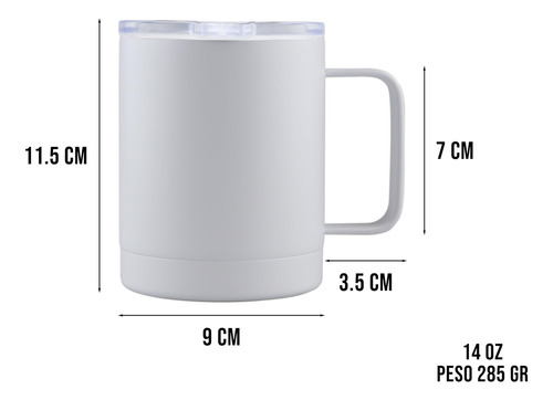 Termo De Acero Inoxidable 414 Ml Doble Capa, 10 Horas