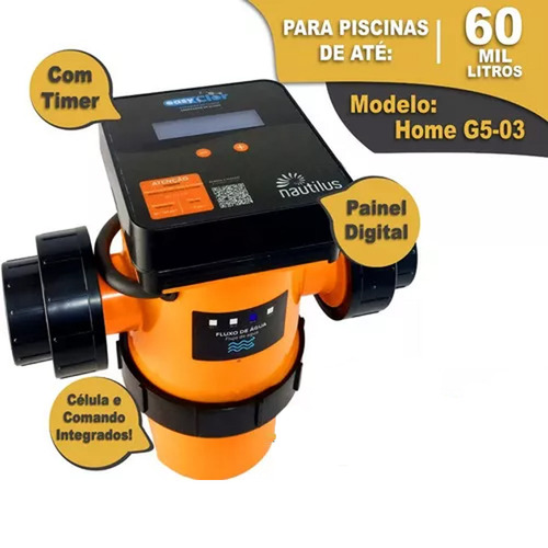 Gerador De Cloro Nautilus Easyclor Home G5-03-15 Gramas