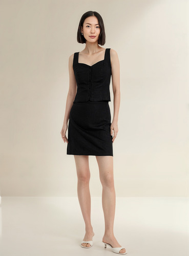 Mini Falda Lino Mujer Dama Old Navy