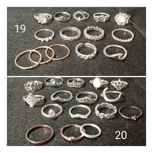  Anillos Para Dama  Pack Tallas Varias,  De Alloy Para Damas