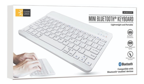 Imagen 2 de 2 de Teclado Case Logic Inalámbrico Bluetooth Blanco