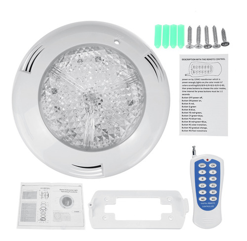 Imagen 8 de 10 de 30w Rgb Llevó Natación Sumergible Piscina Luz Remota Subwate
