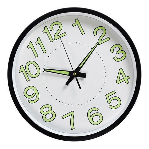Reloj De Pared Redondo De 12 Pulgadas De Cuarzo Minimalista