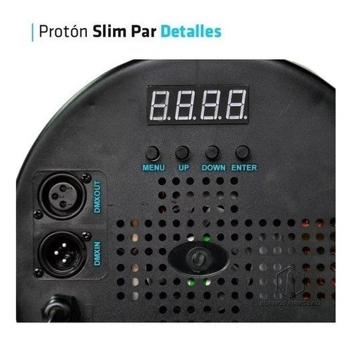 Imagen 6 de 6 de Luz Protón Par 54 Leds Rgb Slim Tacho Dmx Profesional Dj's