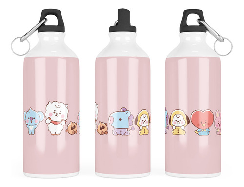 2 Botellas De Agua Sport Personalizadas Bt21