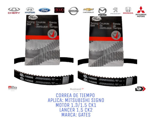 Correa De Tiempo Mitsubishi Lancer/signo 1.3/1.5 107 Dient
