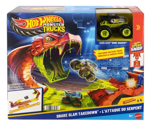 Pista Monster Trucks Ataque Gigantesco da Serpente Multicolor Hot