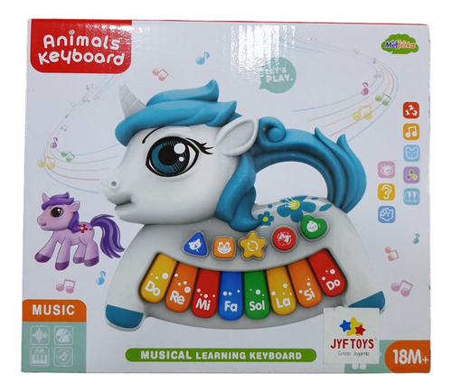 Organo Piano Teclado De Juguete  Musical Infantil Unicornio