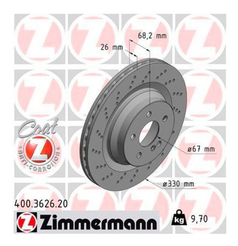 Par Disco De Freio Tras. Mercedes E 55 2002-2009 W211