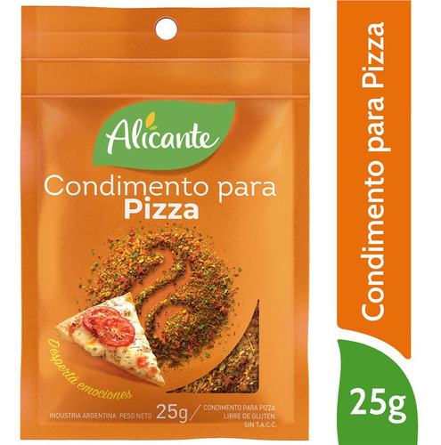 Alicante Condimento Para Pizza X 25 Gr