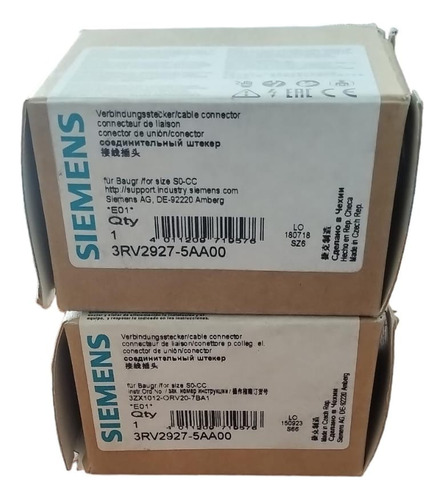 3rv2927-5aa00 Siemens Cable Connector Lote 2 Pieza