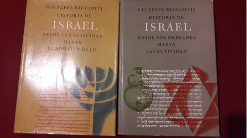 Historia De Israel. 2 Volúmenes Tapas Duras De Lujo.