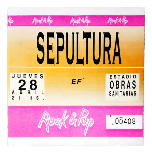 Entrada De Sepultura Estadio Obras Sanitarias Año 1994 (Usado)