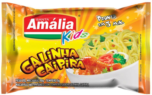 Macarrao Instantaneo Santa Amalia Kids Galinha Caipira 85g