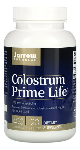 Jarrow Formulas, Calostro Prime Life, 400 Mg, 120 Cápsulas