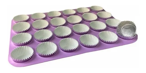 Pack X500 Capsula Para Hornear Capsulas Mini Plateados 5cm