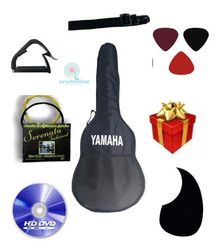 Funda Para Guitarra Negra Con Accesorios Acojinada 