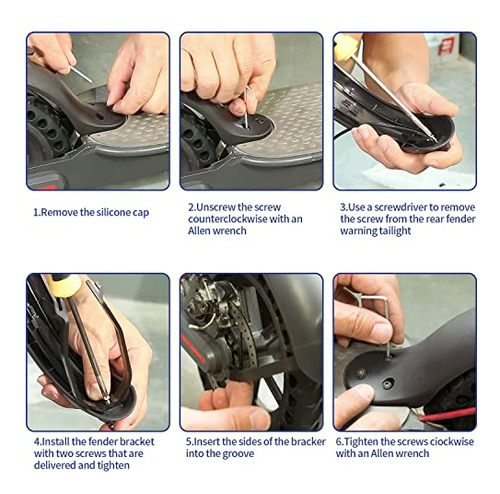 Guardabarros Trasero Para Patinete Chekubao Compatible Con X