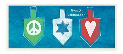 Stupell Industries Happy Hanukkah Peace Faith Love Dreidle P